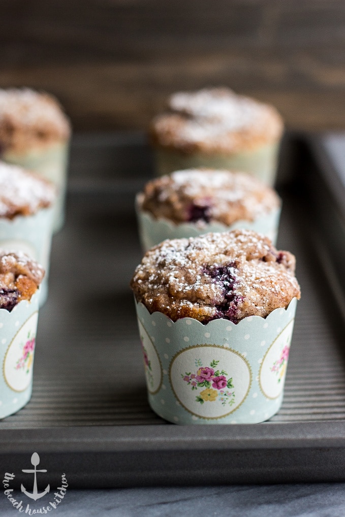 Bakery Style Blueberry Muffins | The Beach House Kitchen