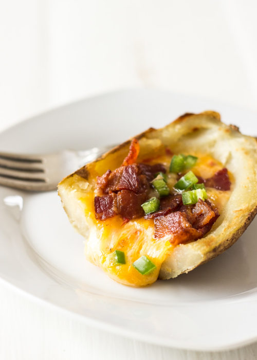 Pimento Cheese Stuffed Potato Skins with Bacon and Jalapenos