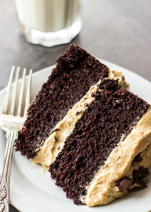 Chocolate Layer Cake with Creamy Peanut Butter Frosting