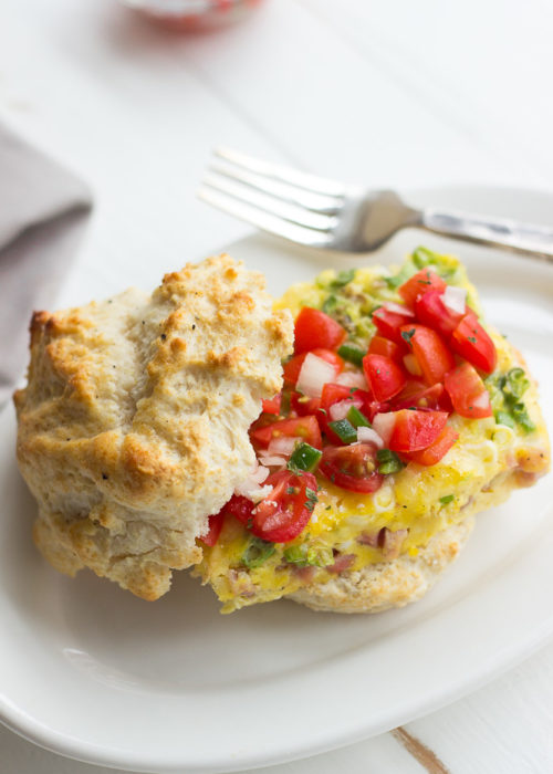Easy Egg Bake Breakfast Sandwich with Pico de Gallo