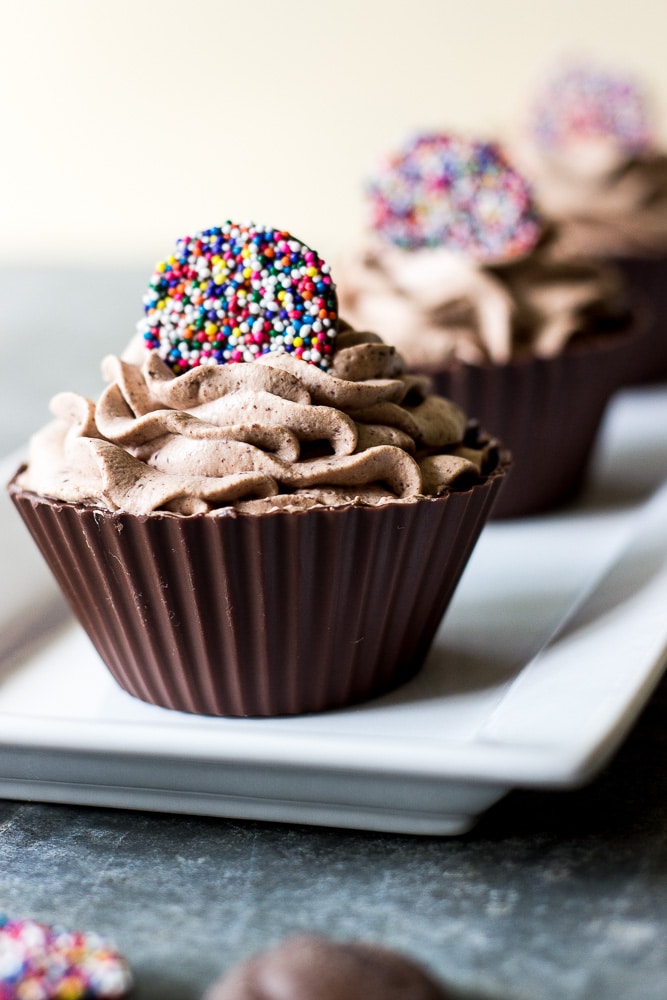 Easy Chocolate Mousse in Chocolate Cups