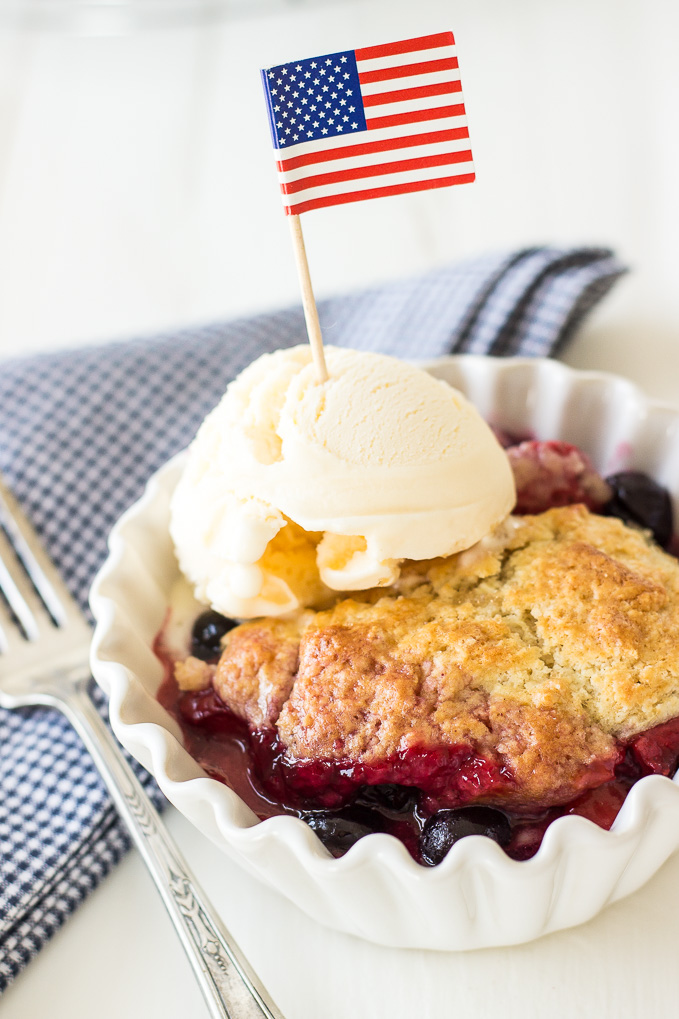 Berry Cobbler with Sweet Biscuit Topping