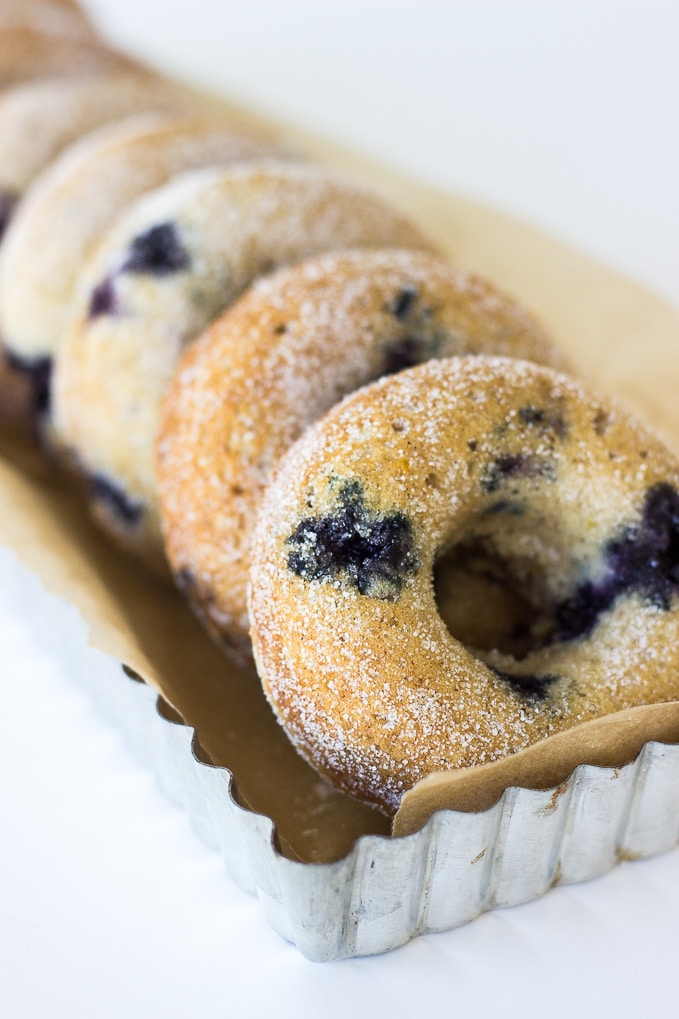 Baked Buttermilk Blueberry Donuts