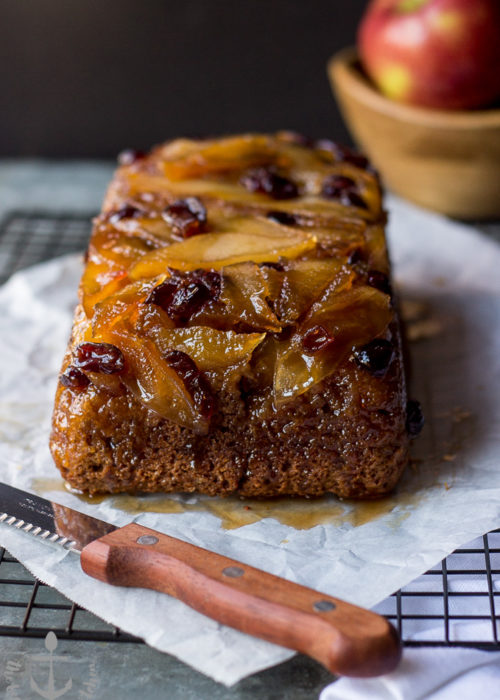 Caramelized Apple Cranberry Upside Down Bread