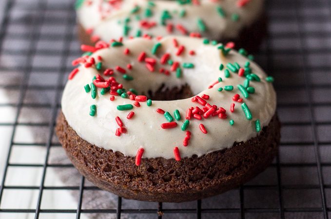 Gingerbread Donuts with Gingerbread Glaze