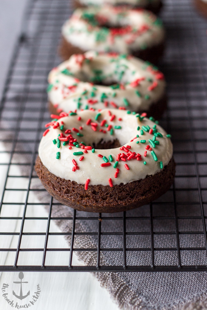 Gingerbread Donuts with Gingerbread Glaze