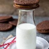 Mexican Chocolate Sandwich Cookies with Dulce de Leche Filling