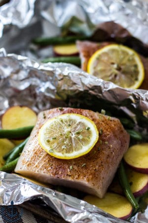 Grilled Mahi Mahi and Vegetables in Foil Packets - The Beach House Kitchen