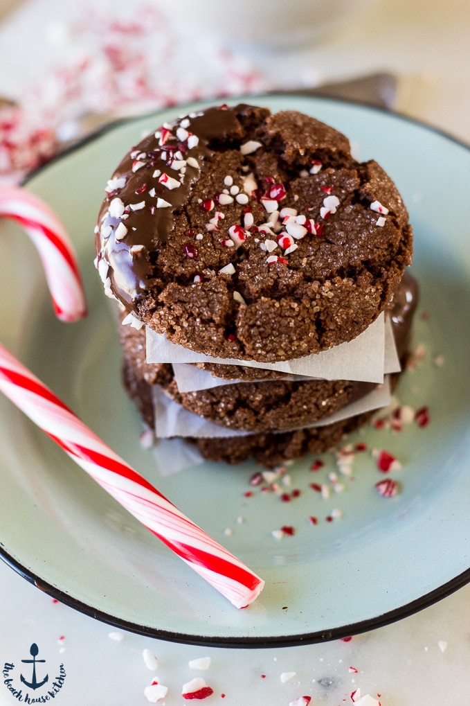 Double Chocolate Peppermint Sugar Cookies