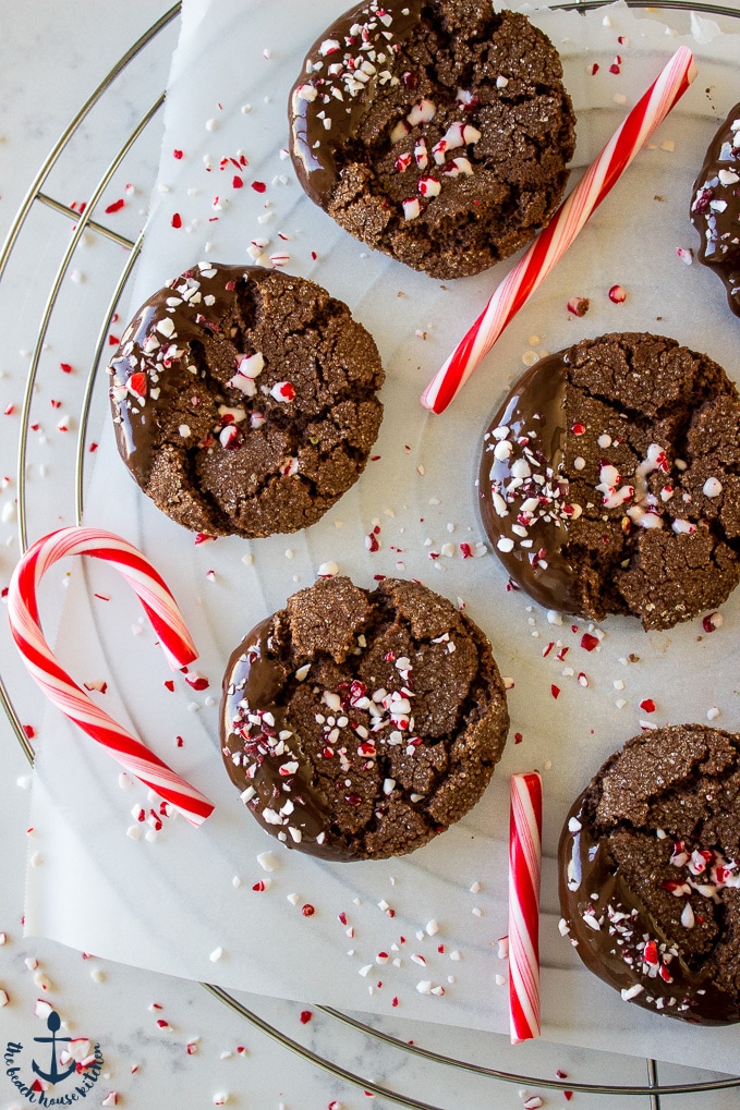 Double Chocolate Peppermint Sugar Cookies