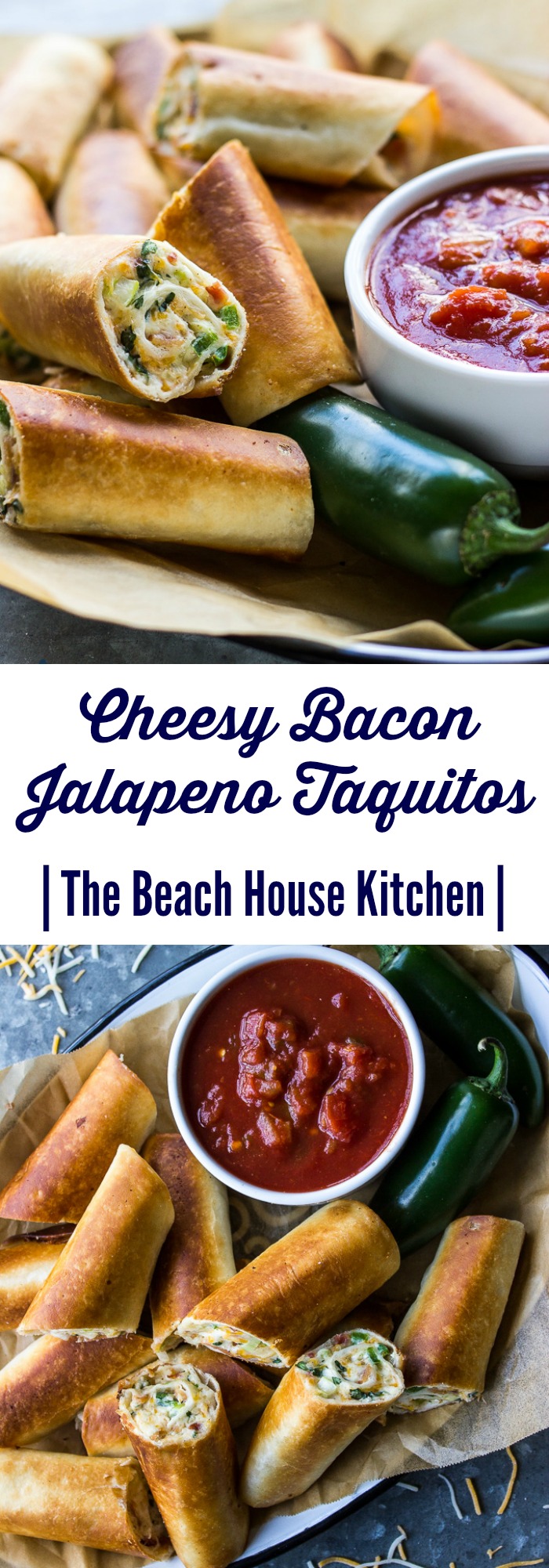 Cheesy Bacon Jalapeño Taquitos