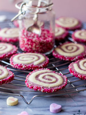 Valentine's Raspberry Pinwheel Cookies
