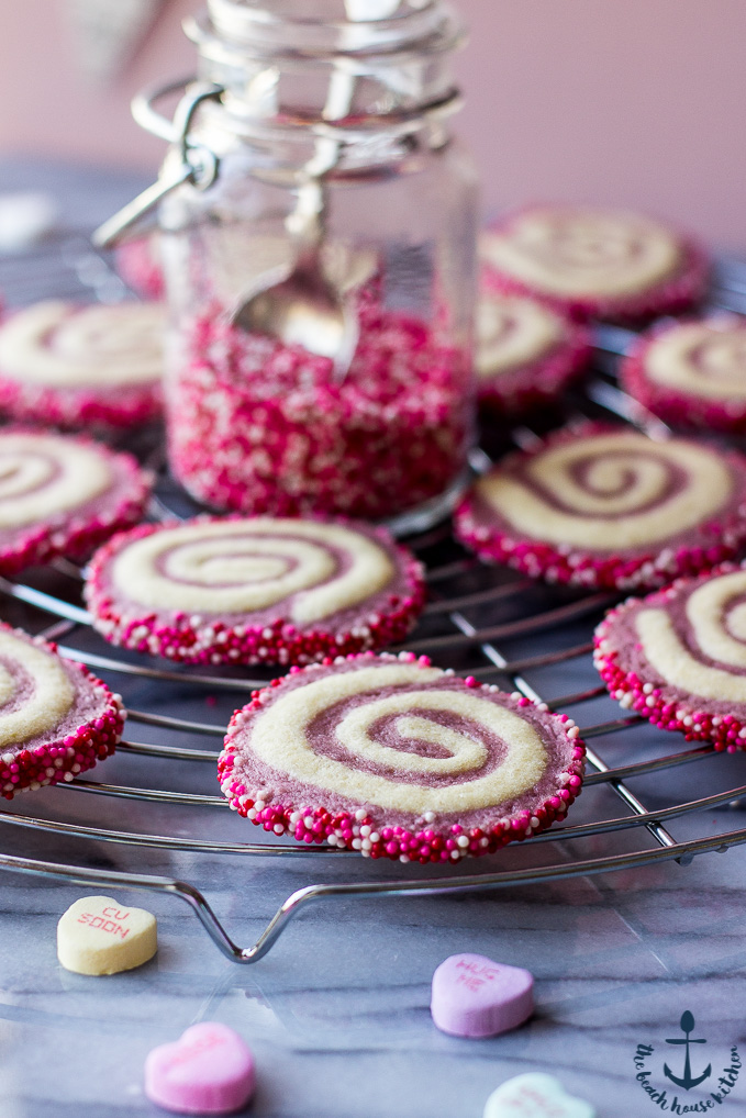 Valentine's Raspberry Pinwheel Cookies