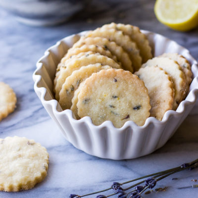 Lemon Lavender Shortbread Cookies - The Beach House Kitchen
