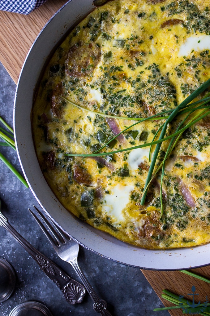Sausage, Peppers and Onions Frittata