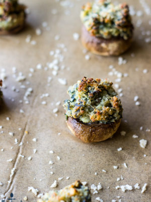 Spinach and Boursin Stuffed Mushrooms