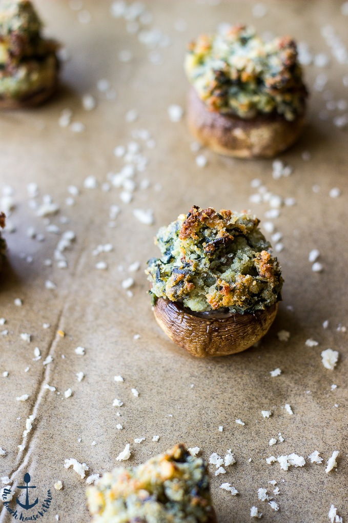 Spinach and Boursin Stuffed Mushrooms