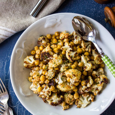 Roasted Cauliflower and Chickpea Salad - The Beach House Kitchen