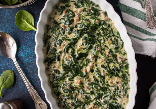 Creamed Spinach and Mushrooms - The Beach House Kitchen