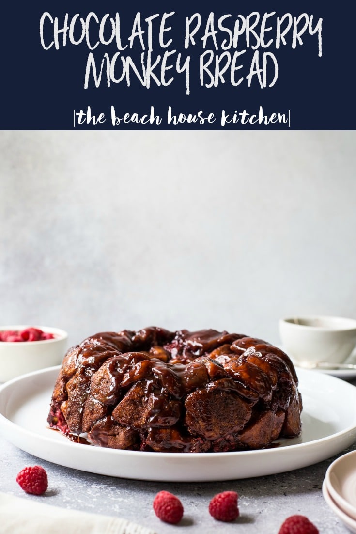 Monkey Raspberry Chocolate Raspberry Monkey Bread - The Beach House Kitchen