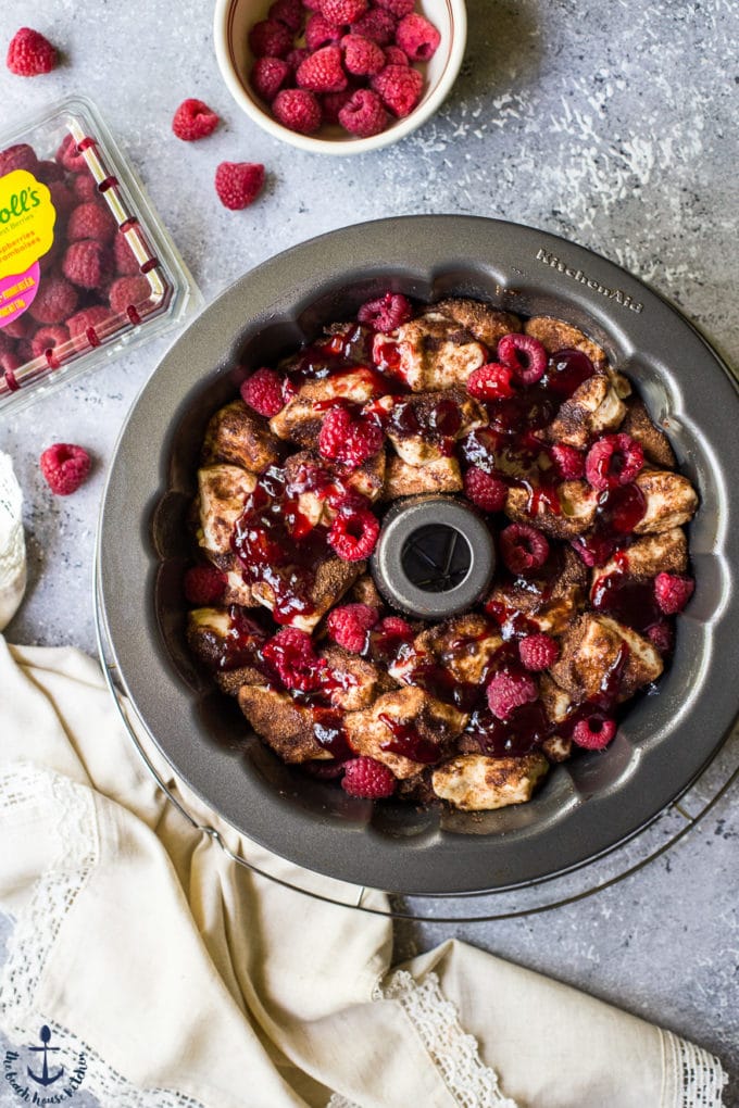 Monkey Raspberry Chocolate Raspberry Monkey Bread - The Beach House Kitchen