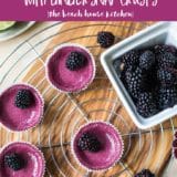 Mini Blackberry Silk Pies with Gingersnap Crusts