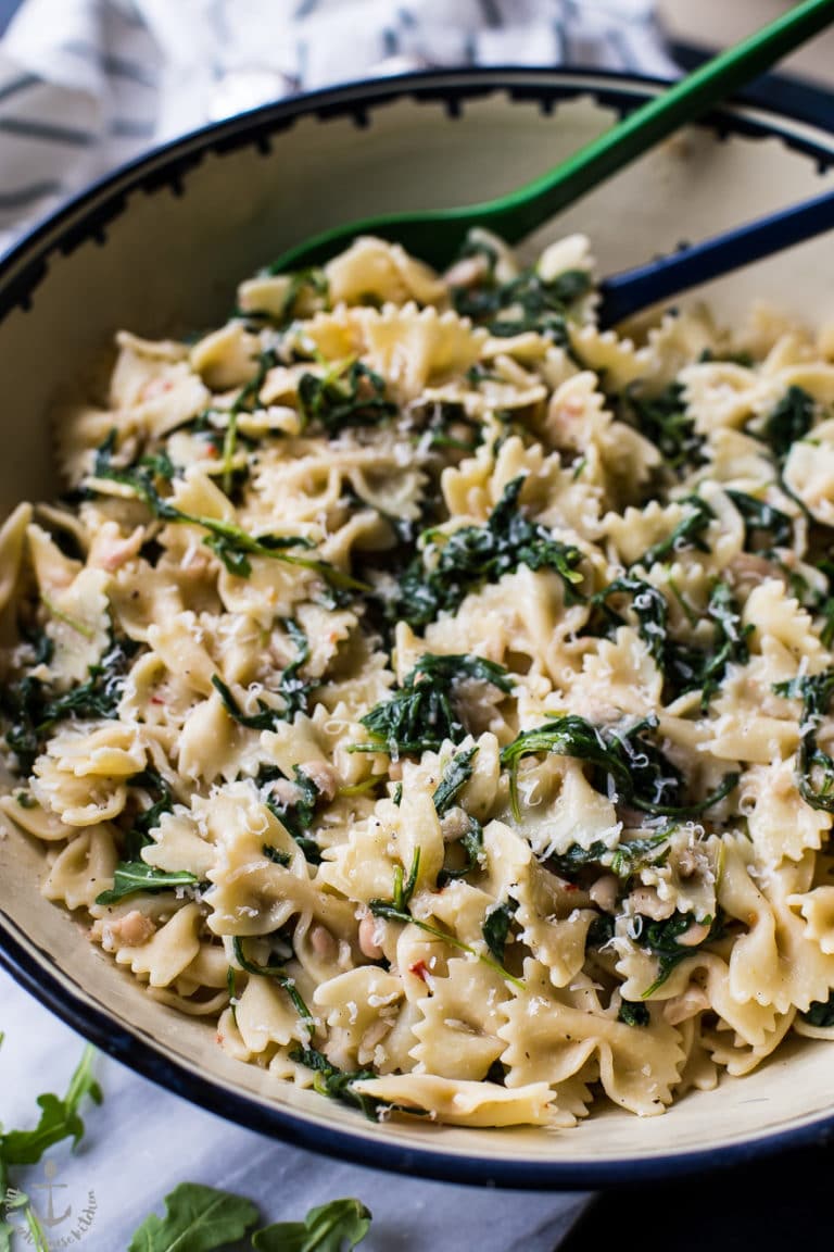 Pasta with White Beans and Arugula - The Beach House Kitchen