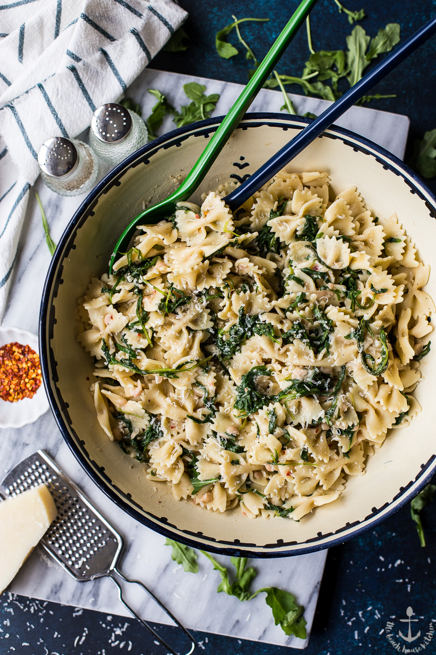 Pasta with White Beans and Arugula