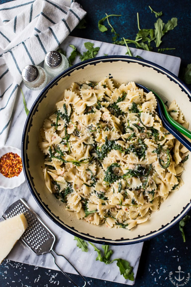 Pasta with White Beans and Arugula - The Beach House Kitchen