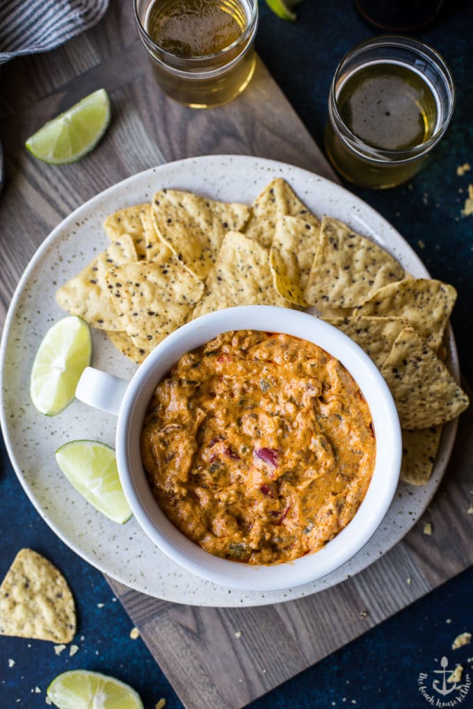 Cheesy Mexican Chorizo Dip - The Beach House Kitchen