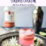 Spiced Rhubarb Collins Cocktail