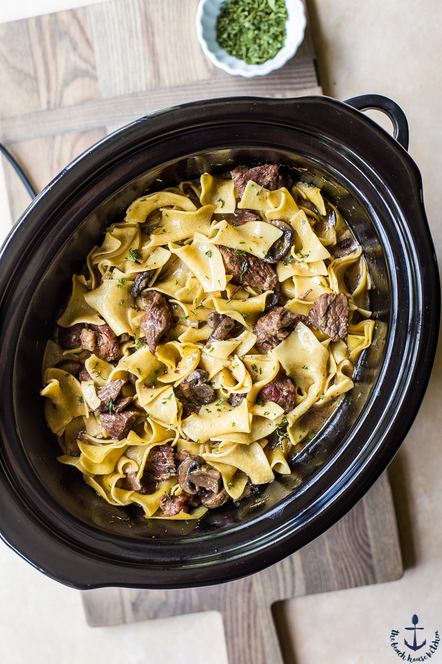 Slow Cooker Beef And Noodles The Beach House Kitchen