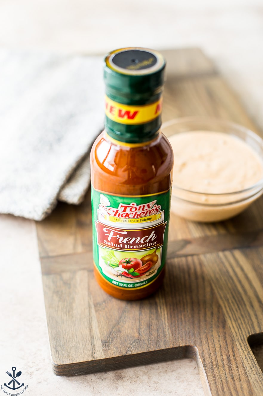 A bottle of Tony's french dressing