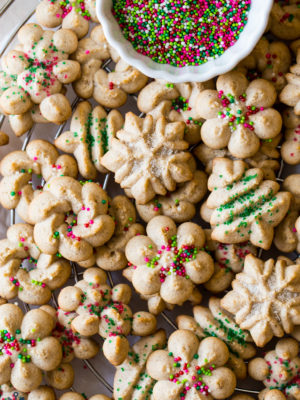 Up close photo of Chai Spiced Spritz Cookies
