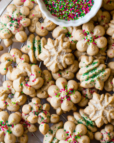 Up close photo of Chai Spiced Spritz Cookies