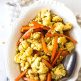 Roasted Asian Cauliflower and Carrots long Pinterest pin