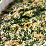 Creamed Spinach and Mushrooms long Pinterest pin