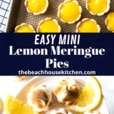 Mini Lemon Meringue Pies long Pinterest pin