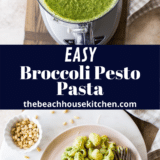 Broccoli Pesto Pasta long Pinterest pin