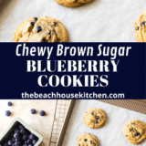 Chewy Brown Sugar Blueberry Cookies