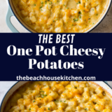The BEST One Pot Cheesy Potatoes long Pinterest pin