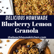 Blueberry Lemon Granola long Pinterest pin