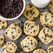Coconut Chocolate Chip Slice and Bake Cookies long Pinterest pin