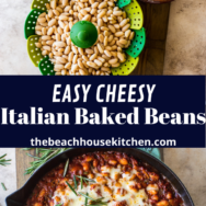 Cheesy Italian Baked Beans long Pinterest pin