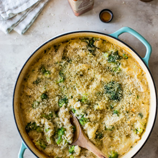 Cheesy Chicken Broccoli Rice Bake - The Beach House Kitchen