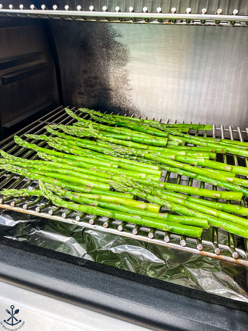 Asparagus soup on the grill