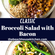 Classic Broccoli Salad with Bacon ong Pinterest pin
