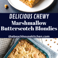 Marshmallow Butterscotch Blondies long Pinterest pin