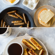 SAUSAGE & CHEESE French Toast Roll-Ups long Pinterest pin