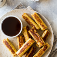 Sausage and Cheese French Toast Roll-Ups long Pinterest pin